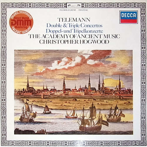 Cover Georg Philipp Telemann - The Academy Of Ancient Music - Christopher Hogwood - Double & Triple Concertos (LP) Schallplatten Ankauf