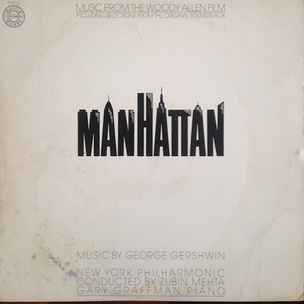 Cover George Gershwin - New York Philharmonic Conducted By Zubin Mehta With Gary Graffman - Music From The Woody Allen Film Manhattan (LP, Album) Schallplatten Ankauf