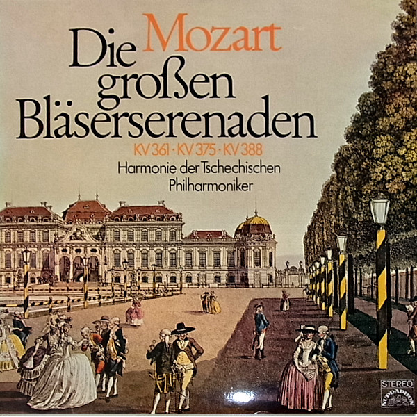 Cover Mozart* - Harmonie der Tschechischen Philharmoniker* - Libor Pešek - Die Großen Bläserserenaden KV 361 / KV 375 / KV 388 (2xLP, Album) Schallplatten Ankauf
