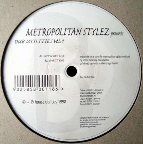 Cover Metropolitan Stylez - Dub Utilities Vol. 1 (12) Schallplatten Ankauf