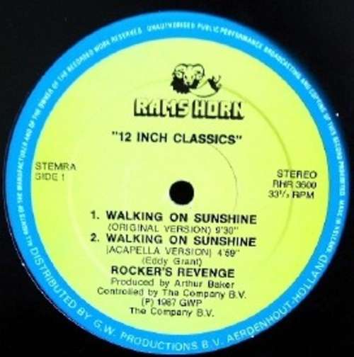 Cover Walking On Sunshine Schallplatten Ankauf