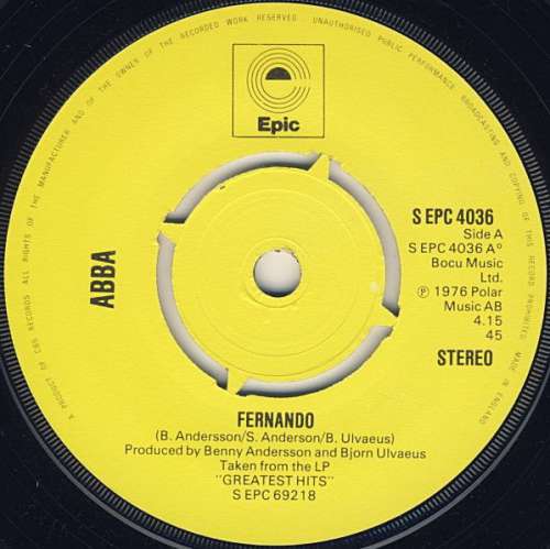 Bild ABBA - Fernando (7, Single, Yel) Schallplatten Ankauf