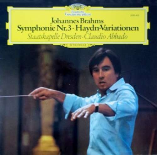 Cover Brahms* - Staatskapelle Dresden / Claudio Abbado - Symphonie Nr.3 / Haydn-Variationen (LP) Schallplatten Ankauf