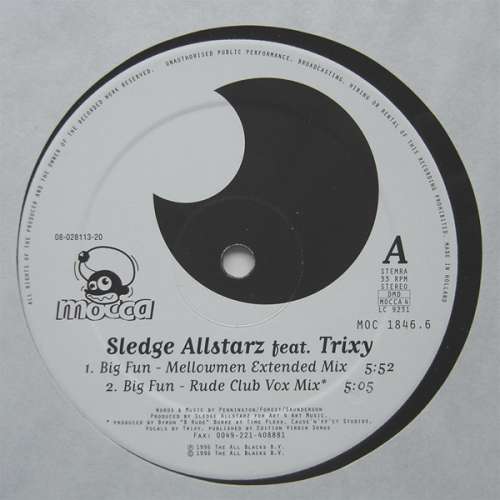 Cover Sledge Allstarz Feat. Trixy - Big Fun (12) Schallplatten Ankauf