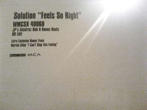 Cover Solution - Feels So Right (JP's Alcatraz Dub & Bonus Beats 96 Edit) (12, Promo) Schallplatten Ankauf
