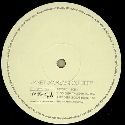 Cover Janet Jackson - Go Deep (2x12, Promo) Schallplatten Ankauf