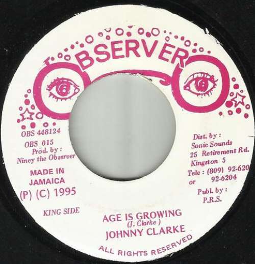 Cover Johnny Clarke - Age Is Growing (7) Schallplatten Ankauf