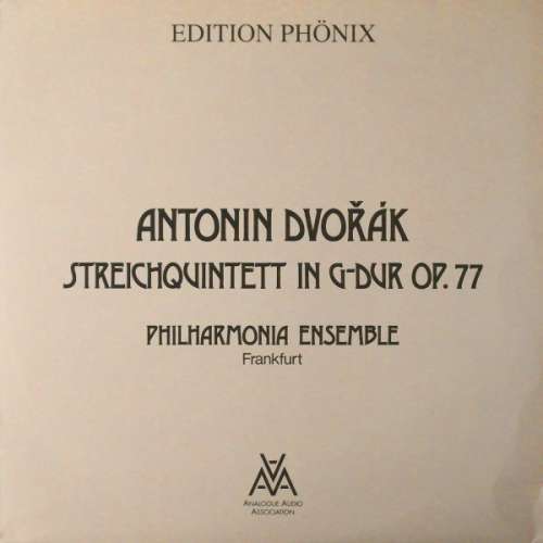 Cover Antonín Dvořák, Philharmonia Ensemble Frankfurt - Streichquintett G-Dur Op. 77 (LP) Schallplatten Ankauf