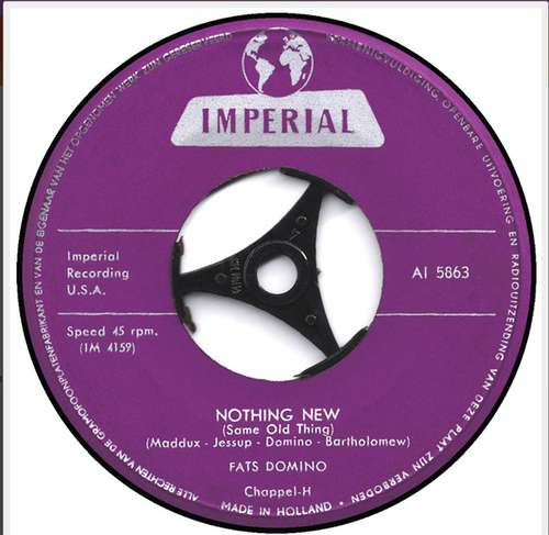 Cover Fats Domino - Dance With Mr Domino/Nothing New (7, Single) Schallplatten Ankauf