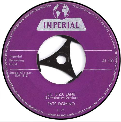 Cover Fats Domino - Lil' Liza Jane / Mardi Gras In New Orleans (7, Single) Schallplatten Ankauf
