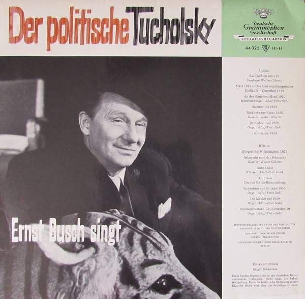 Cover Ernst Busch - Der Politische Tucholsky (LP, Album) Schallplatten Ankauf
