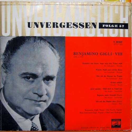 Cover Benjamino Gigli* - Benjamino Gigli - VIII (10, EP) Schallplatten Ankauf