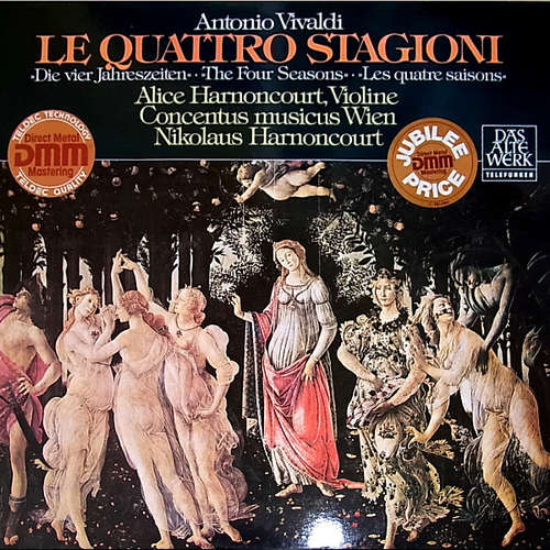 Cover Antonio Vivaldi - Alice Harnoncourt - Concentus Musicus Wien, Nikolaus Harnoncourt - Le Quattro Stagioni = Die Vier Jahreszeiten = The Four Seasons = Les Quartre Saisons (LP, Album, RE) Schallplatten Ankauf