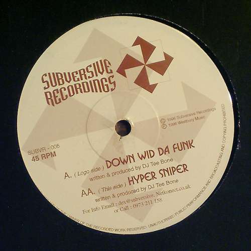 Cover Teebone - Down Wid Da Funk / Hyper Sniper (12) Schallplatten Ankauf