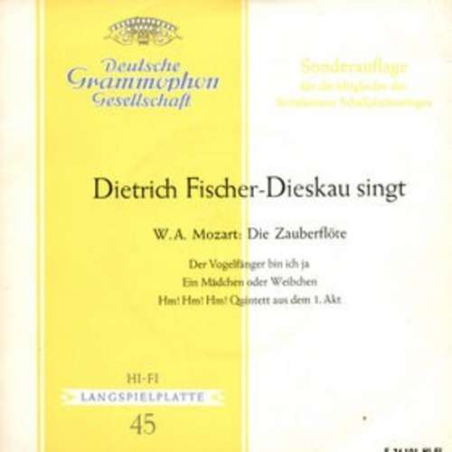 Cover Dietrich Fischer-Dieskau Singt W. A. Mozart* - Die Zauberflöte (7, EP, Club) Schallplatten Ankauf