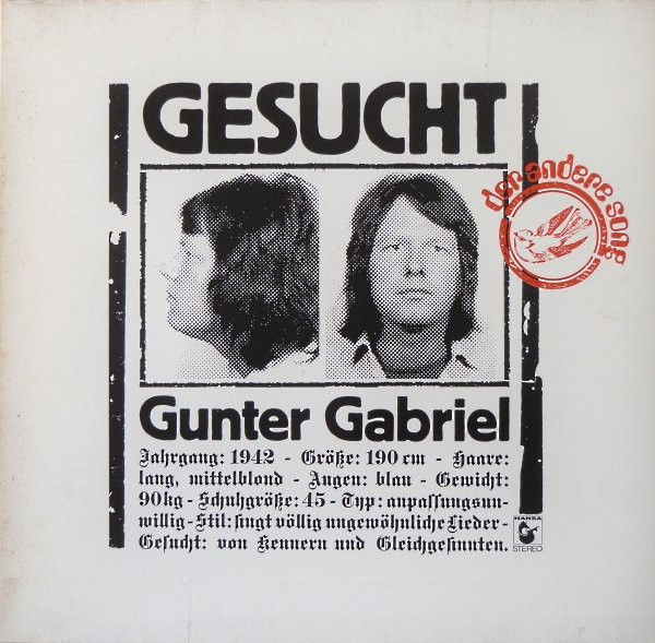 Cover Gunter Gabriel - Gesucht (LP, Album, Gat) Schallplatten Ankauf