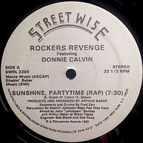 Cover Rockers Revenge Featuring Donnie Calvin - Sunshine Partytime (12, Bla) Schallplatten Ankauf