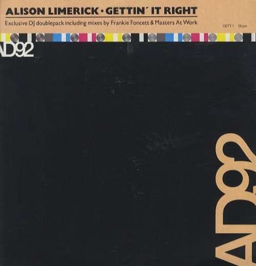 Cover Alison Limerick - Gettin' It Right (2x12, Promo) Schallplatten Ankauf