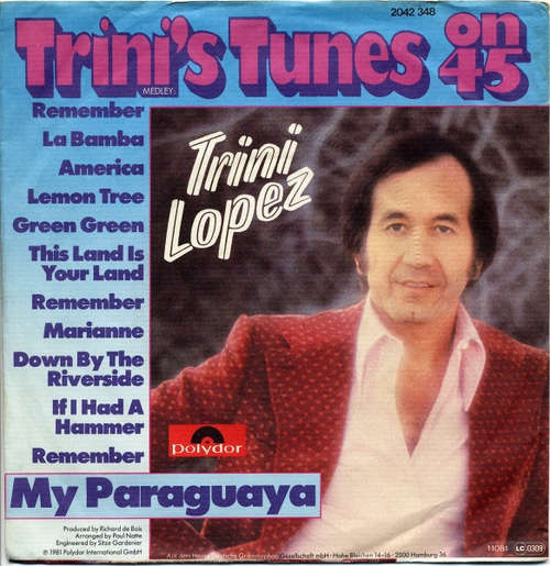 Cover Trini Lopez - Trini's Tunes On 45 (7, Single) Schallplatten Ankauf
