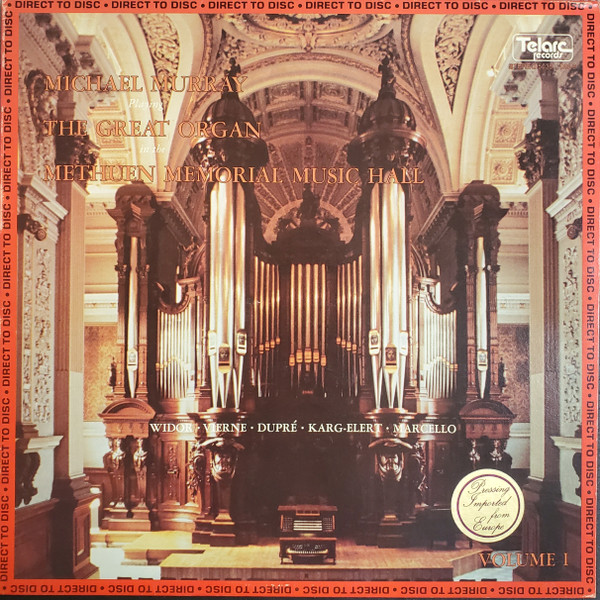 Cover Michael Murray (4) - Playing The Great Organ In The Methuen Memorial Music Hall Volume I (LP, Album, Dir) Schallplatten Ankauf