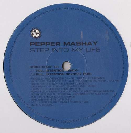 Cover Pepper Mashay - Step Into My Life (Full Intention Mixes) (12) Schallplatten Ankauf