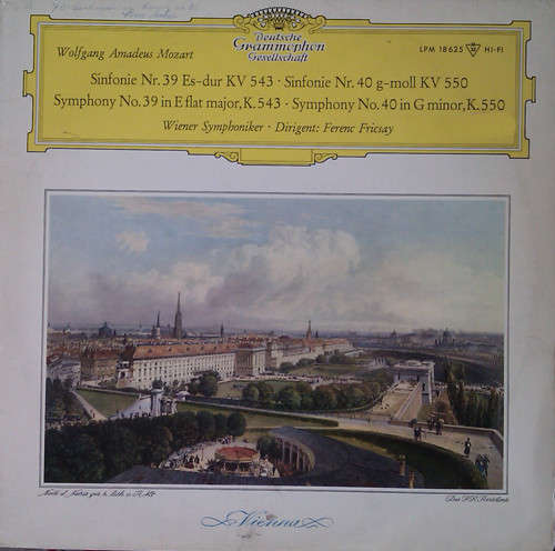 Cover Wolfgang Amadeus Mozart, Wiener Symphoniker, Ferenc Fricsay - Sinfonie Nr. 39 - Sinfonie Nr. 40 (LP, Mono) Schallplatten Ankauf