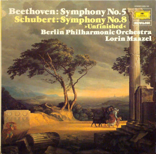 Cover Schubert* / Beethoven* - Berlin Philharmonic Orchestra*, Lorin Maazel - Beethoven: Symphony No.5, Schubert: Symphony No.8 (Unfinished) (LP, RE) Schallplatten Ankauf