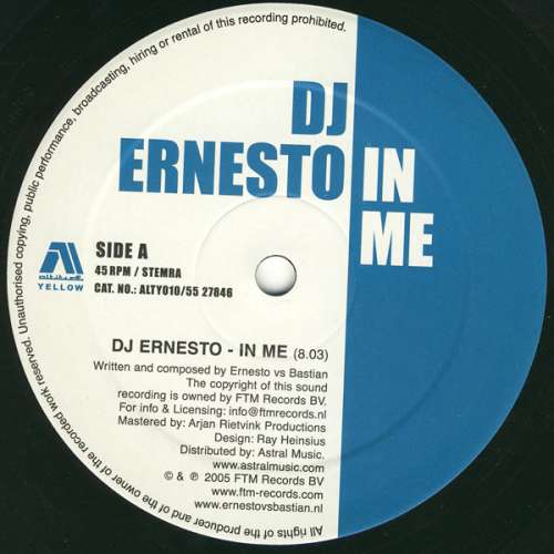 Cover DJ Ernesto - In Me (12) Schallplatten Ankauf