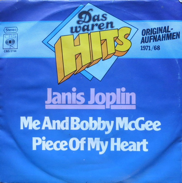 Cover Janis Joplin - Me And Bobby McGee / Piece Of My Heart  (7, Single) Schallplatten Ankauf