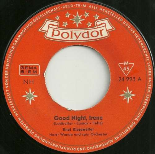 Cover Knut Kiesewetter - Good Night, Irene / Susie Darlin' (7, Single, Mono) Schallplatten Ankauf