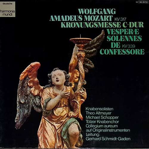 Cover Wolfgang Amadeus Mozart - Gerhard Schmidt-Gaden - Collegium Aureum - Franzjosef Maier - Tölzer Knabenchor - Krönungsmesse KV 317 - Vesperae Solennes De Confessore KV 339 (LP, Album, RE) Schallplatten Ankauf