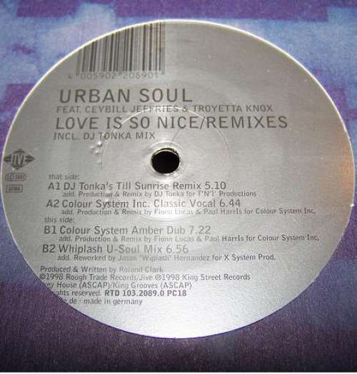 Cover Urban Soul - Love Is So Nice (Remixes) (12) Schallplatten Ankauf