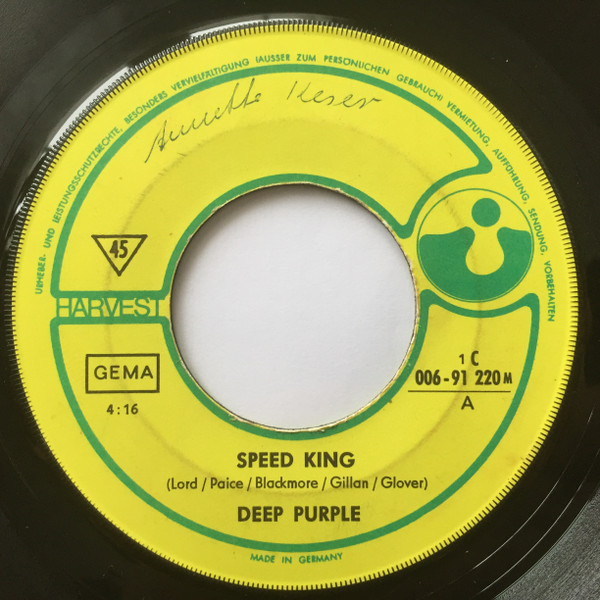 Bild Deep Purple - Speed King (7, Single) Schallplatten Ankauf