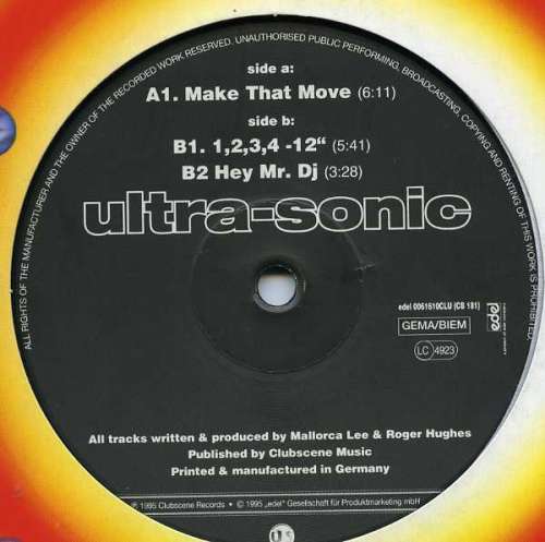 Cover Ultra-Sonic - Make That Move / 1,2,3,4 / Hey Mr DJ (12) Schallplatten Ankauf