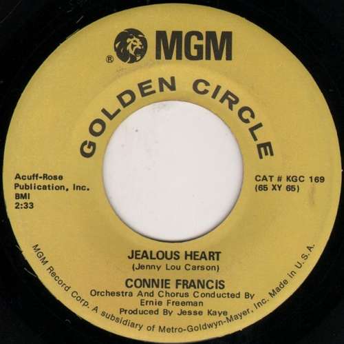 Cover Connie Francis - Jealous Heart / Forget Domani (7, RE) Schallplatten Ankauf