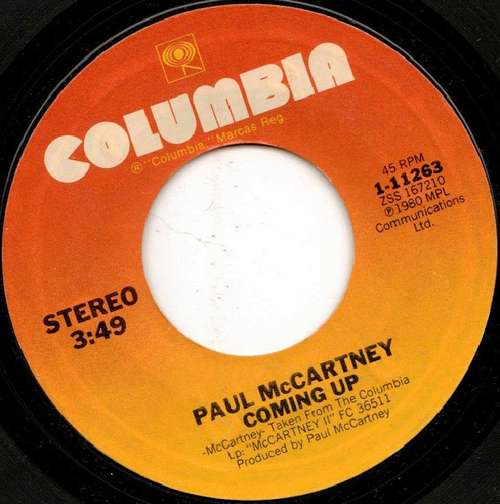 Cover Paul McCartney - Coming Up (7) Schallplatten Ankauf