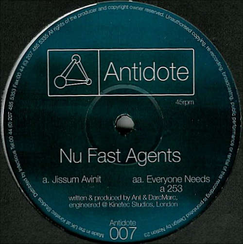Cover Nu Fast Agents - Jissum Avinit (12) Schallplatten Ankauf