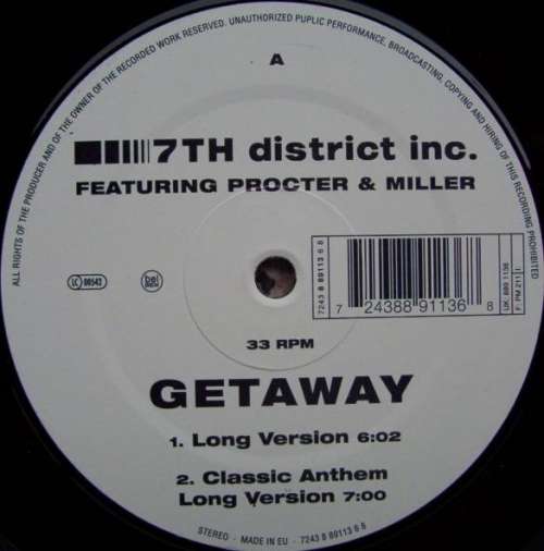 Cover 7th District Inc. - Getaway (12) Schallplatten Ankauf
