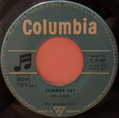 Bild Billy Longstreet Sextet - Summer Set / Summertime (7, Single) Schallplatten Ankauf