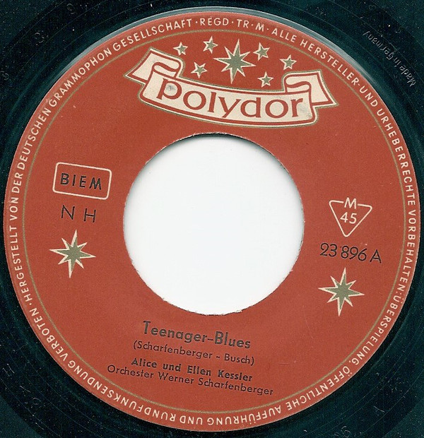 Cover Alice Und Ellen Kessler* - Teenager-Blues (7, Single, Mono) Schallplatten Ankauf