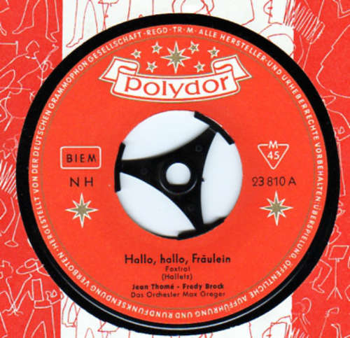 Cover Jean Thomé - Fredy Brock - Hallo, Hallo, Fräulein (7, Single, Mono) Schallplatten Ankauf