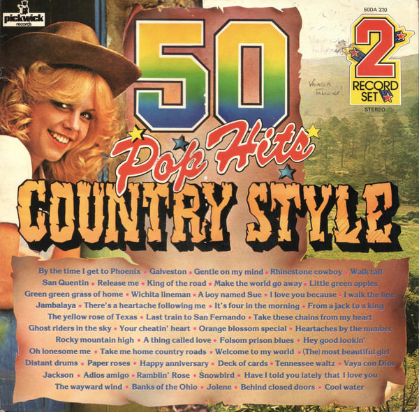 Cover The Pickwick Gang* - 50 Pop Hits Country Style (2xLP) Schallplatten Ankauf