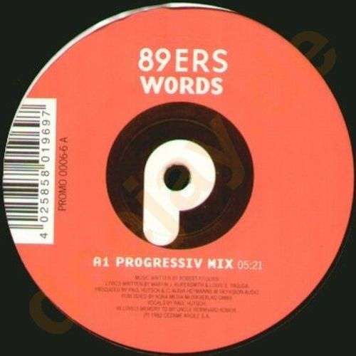 Cover 89ers - Words (Progressiv Mix) (12) Schallplatten Ankauf