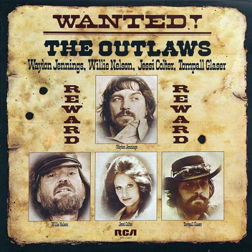 Cover Waylon Jennings, Willie Nelson, Jessi Colter, Tompall Glaser - Wanted! The Outlaws (LP, Album) Schallplatten Ankauf