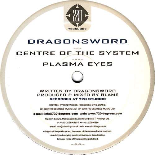 Cover Dragonsword - Centre Of The System / Plasma Eyes (12) Schallplatten Ankauf