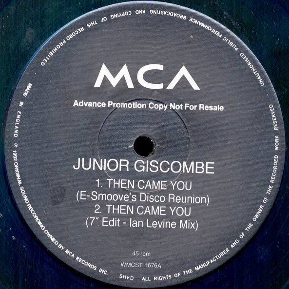 Cover Junior Giscombe* - Then Came You (12, Promo) Schallplatten Ankauf