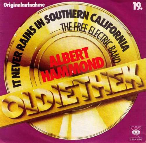 Cover Albert Hammond - It Never Rains In Southern California (7) Schallplatten Ankauf