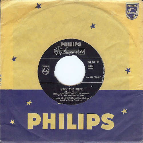 Cover Louis Armstrong And His All-Stars - Mack The Knife - Back O' Town Blues (7, Single) Schallplatten Ankauf