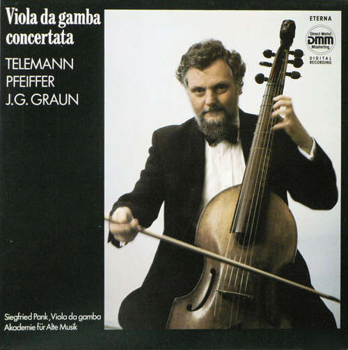 Cover Telemann*, Pfeiffer*, J.G. Graun*, Siegfried Pank, Akademie Für Alte Musik* - Viola Da Gamba Concertata (LP) Schallplatten Ankauf