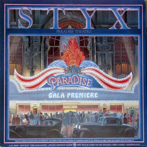 Cover Styx - Paradise Theatre (LP, Album, Etch, Gat) Schallplatten Ankauf